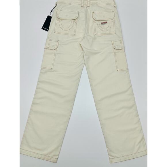 True Religion Ivory Cargo Pants Women’s Size 27 NWT - Picture 4 of 10